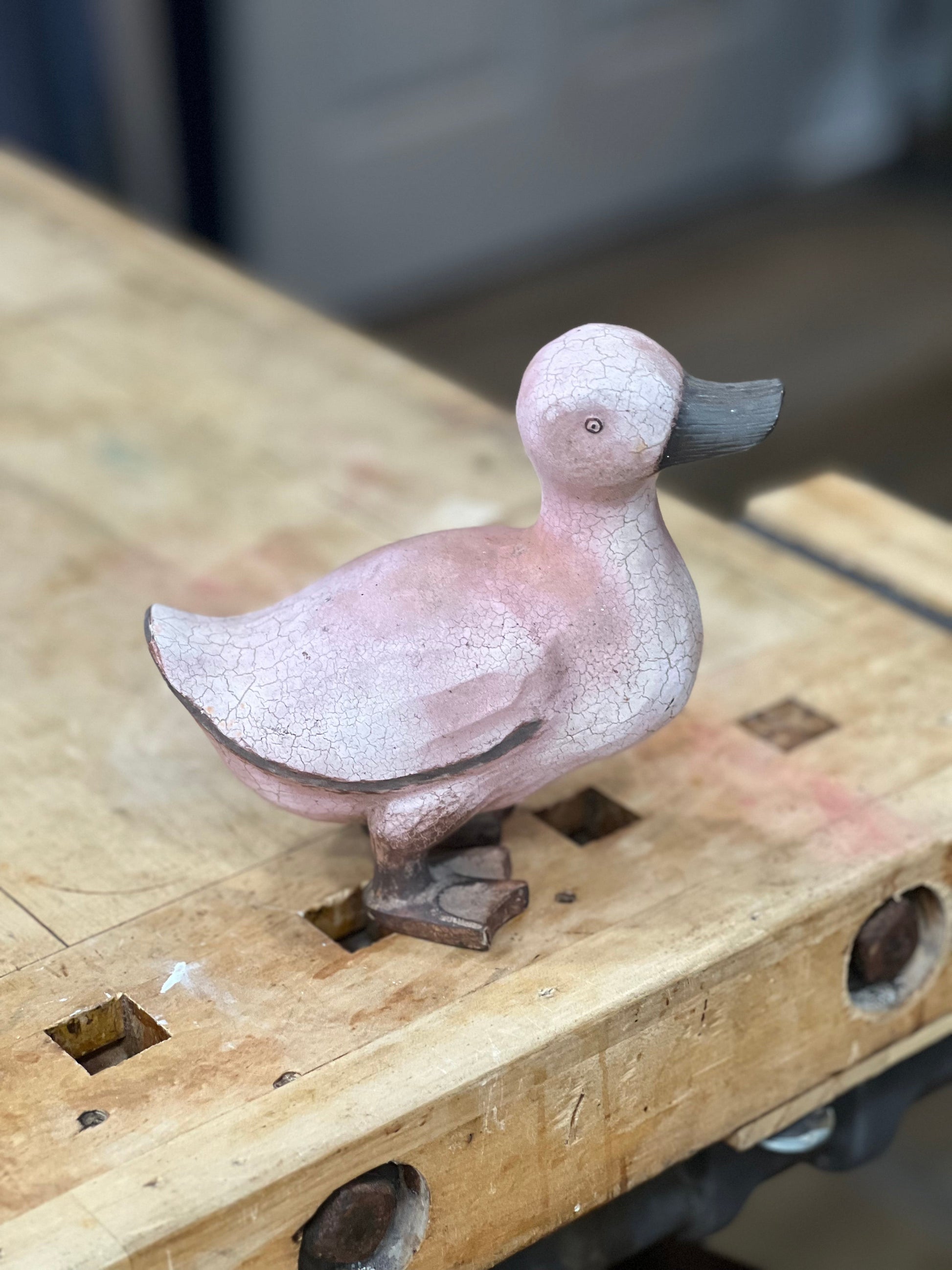 Blush Pink Folk Art Duck