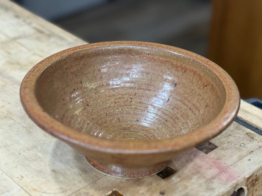 Glossy Earth-Toned Stoneware Bowl