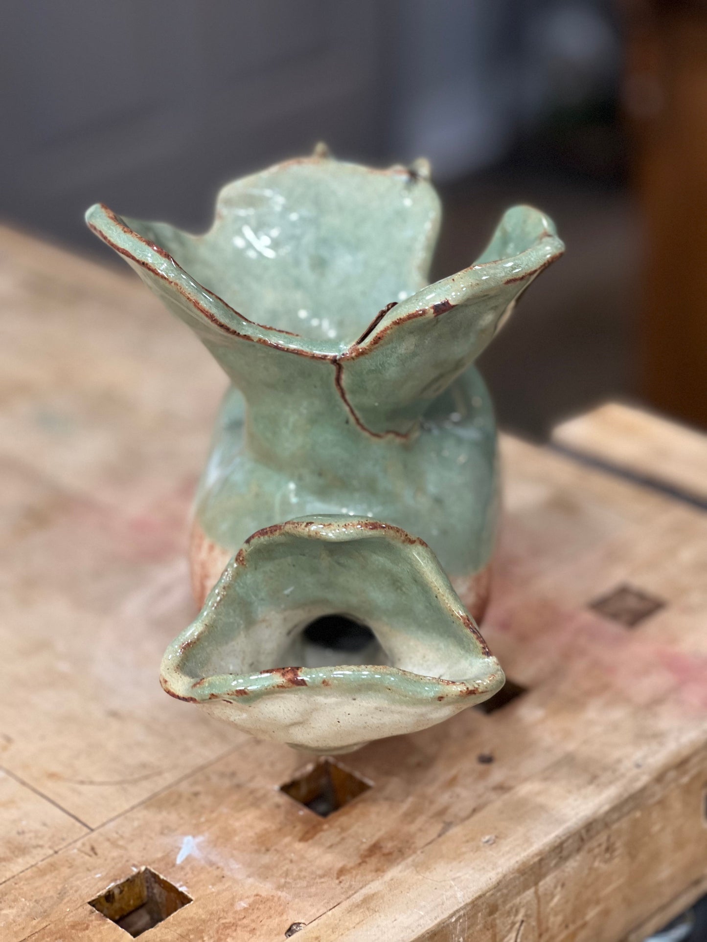 Abstract Ceramic Vase Sculpture