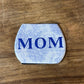 Blue Floral "Mom" Gift "MOM" Stemless Wine Glass Koozie