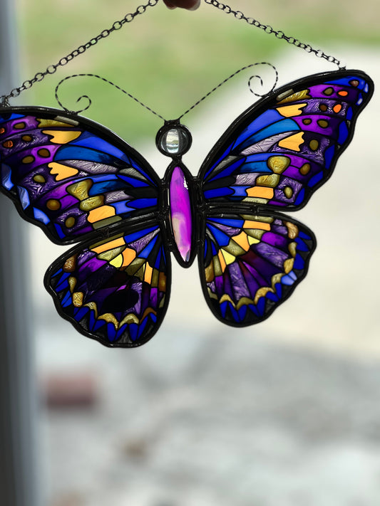 Stained-Glass Butterfly Suncatcher