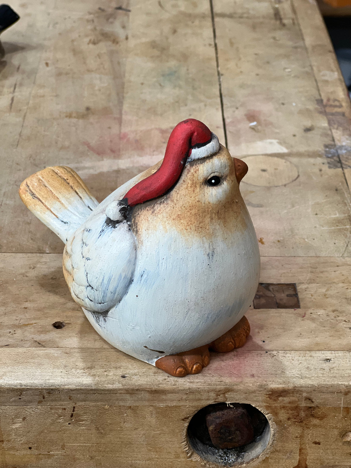 Ceramic Plum Christmas Bird