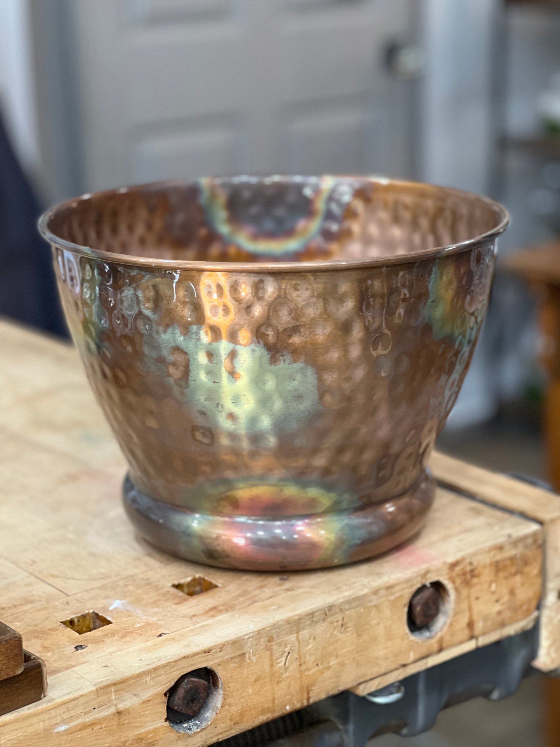 Hammered Copper Planter