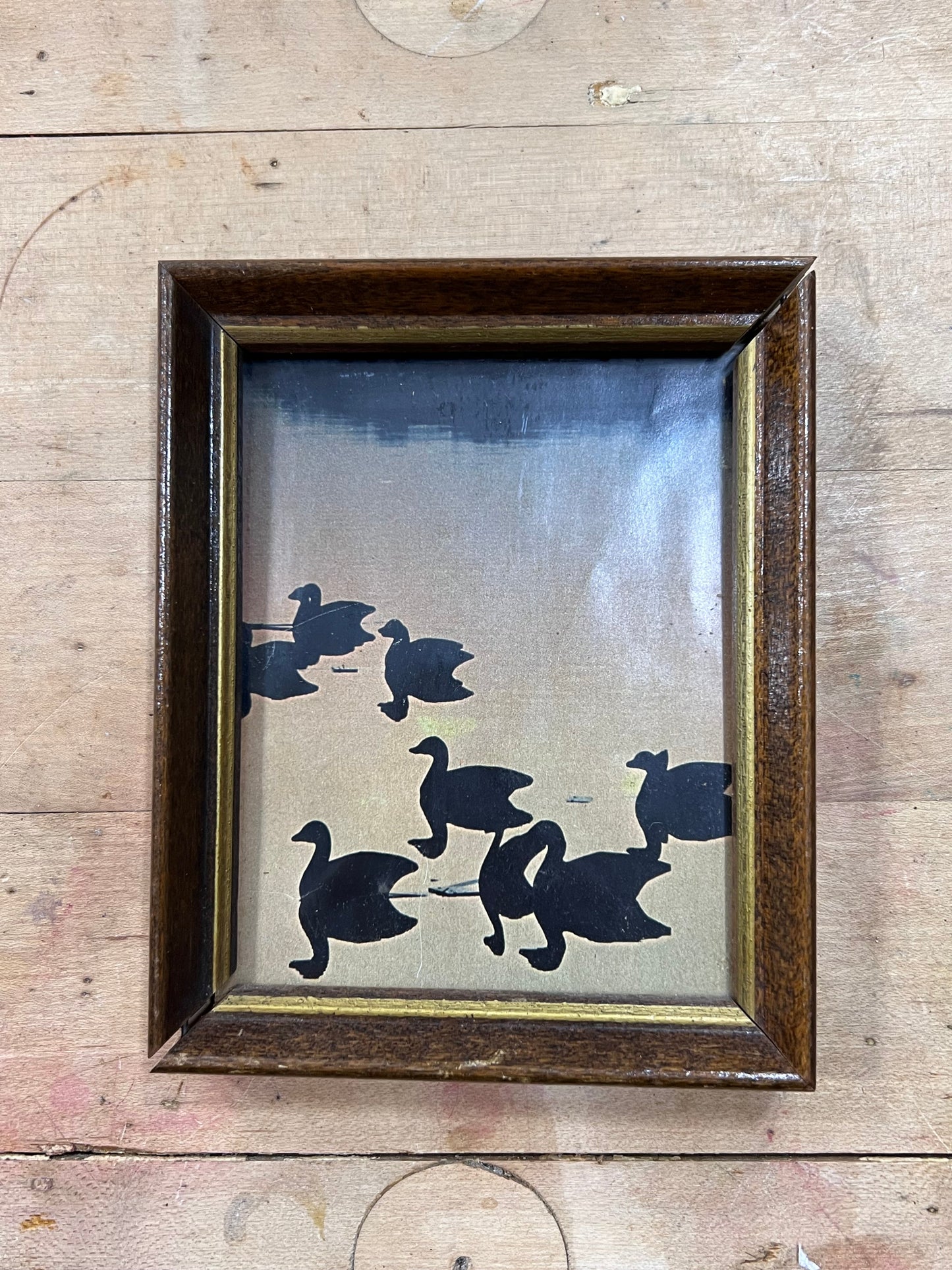 Small Vintage Picture Multiple Birds - Portrait