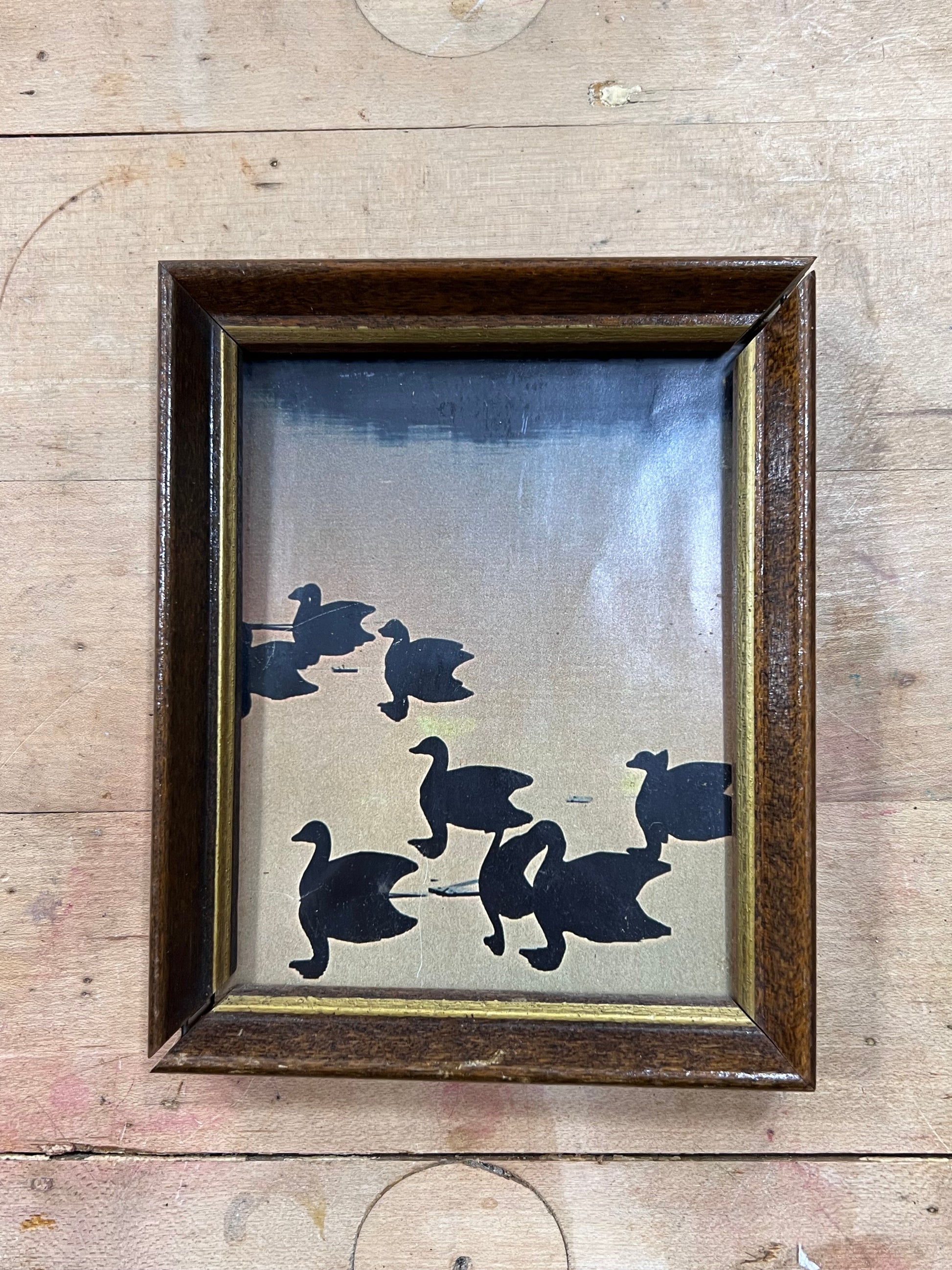 Small Vintage Picture Multiple Birds - Portrait