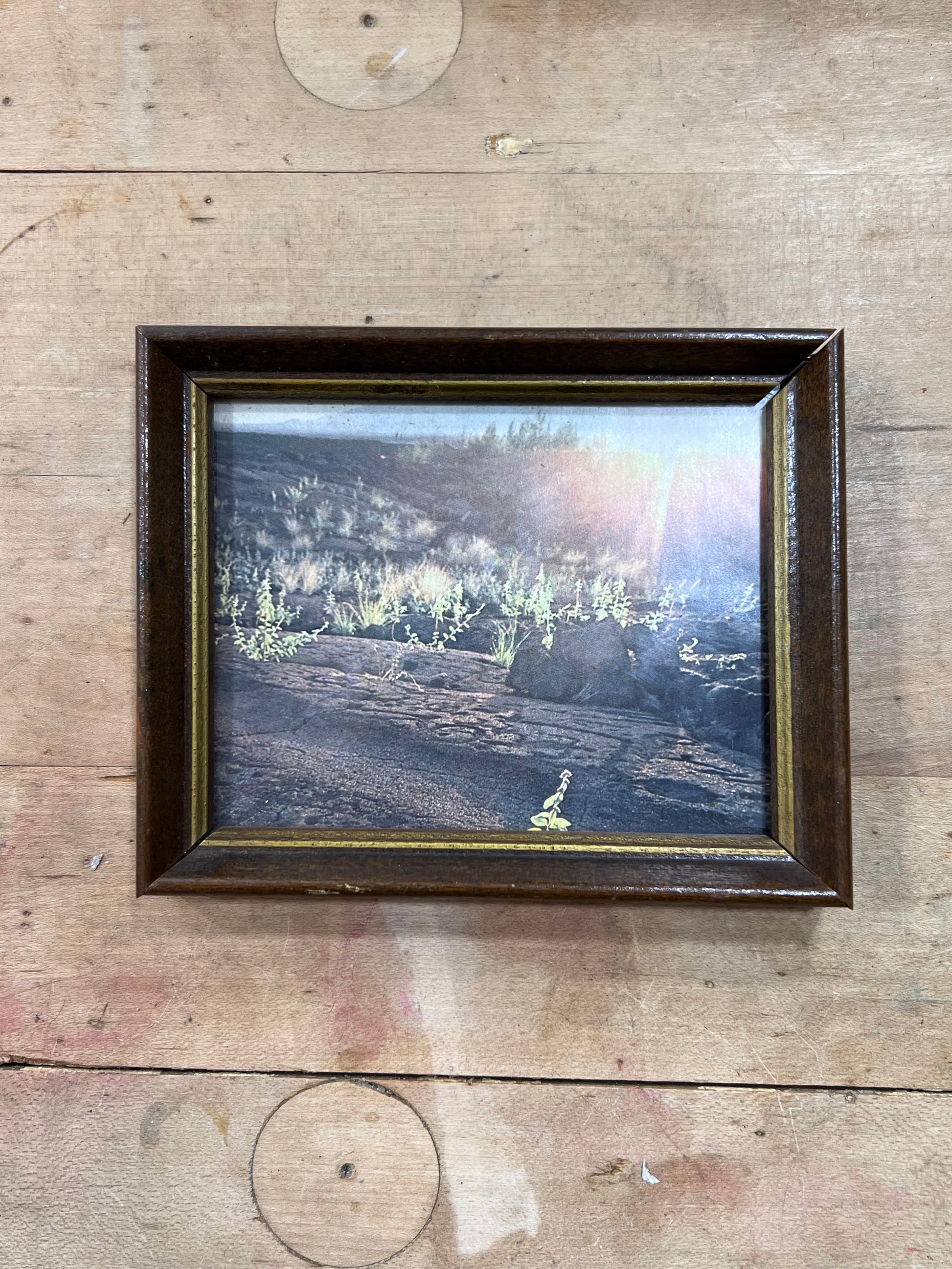 Small Vintage Picture Rugged Rocky Terrain - Landscape