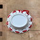 Ceramic Scalloped Bowl with Red Ribbon