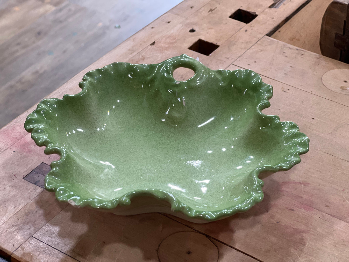 Ceramic Leaf Dish with Loop