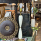 White & Brass Mid-Century Lamp, No Shade