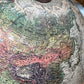 Vintage Globe Mounted on Board