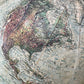 Vintage Globe Mounted on Board