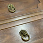 Painted End Table with Lion Handles