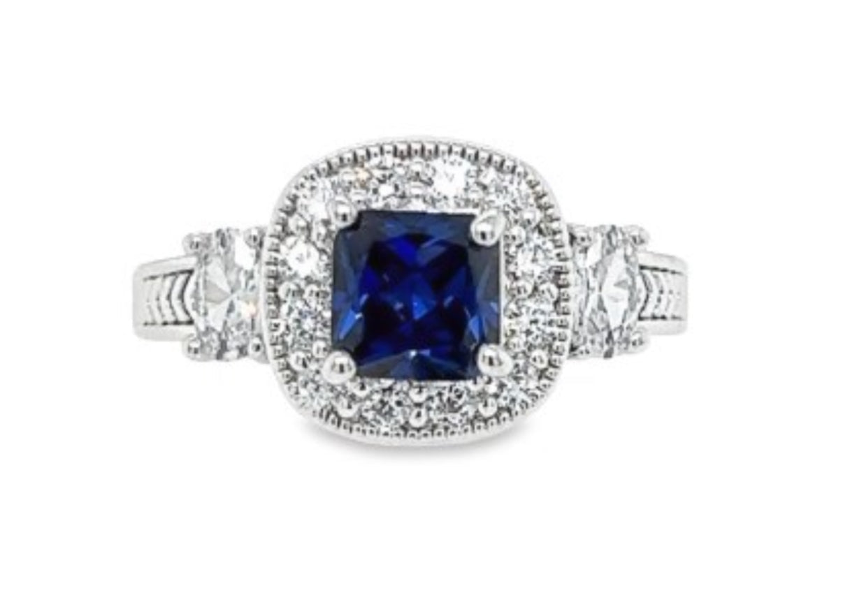 Tarnish Free Rings Sz 7 Sapphire