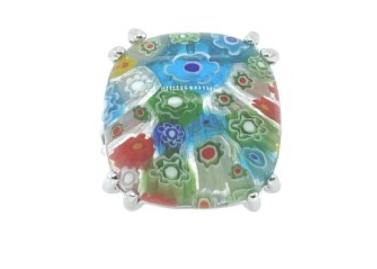 Tarnish Free Rings Sz 6 MultiColor Glass