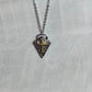 Cross on Diamond Shaped Necklace