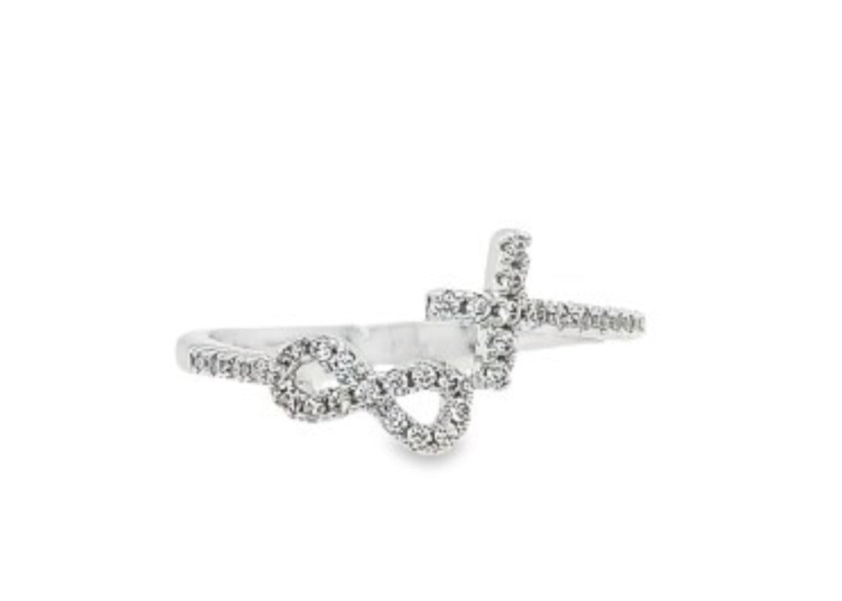 Tarnish Free Rings Sz 5 Infinity Cross