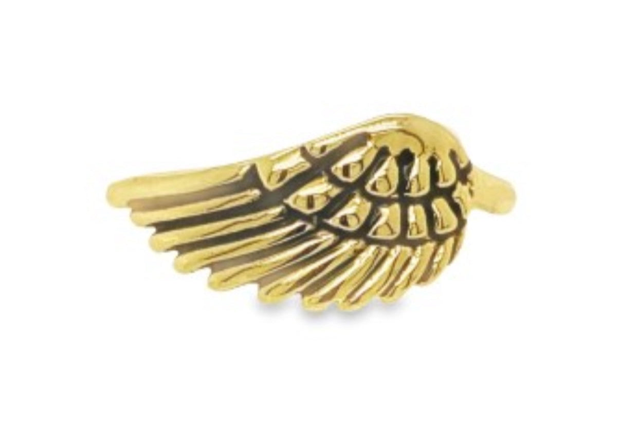 Tarnish Free Rings Sz 5 Gold Angel Wing