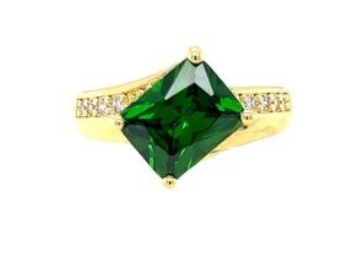 Tarnish Free Rings Sz 9 Emerald