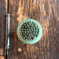 1.5" Round Metal Flower Frog on Cork