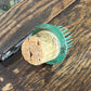 1.5" Round Metal Flower Frog on Cork