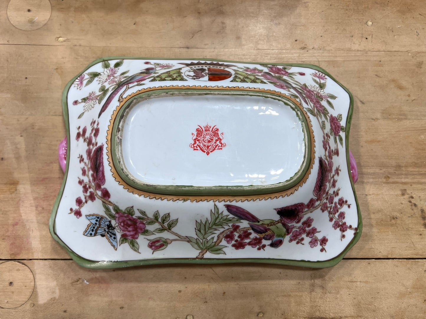 Hand-Painted Elk Serving Dish