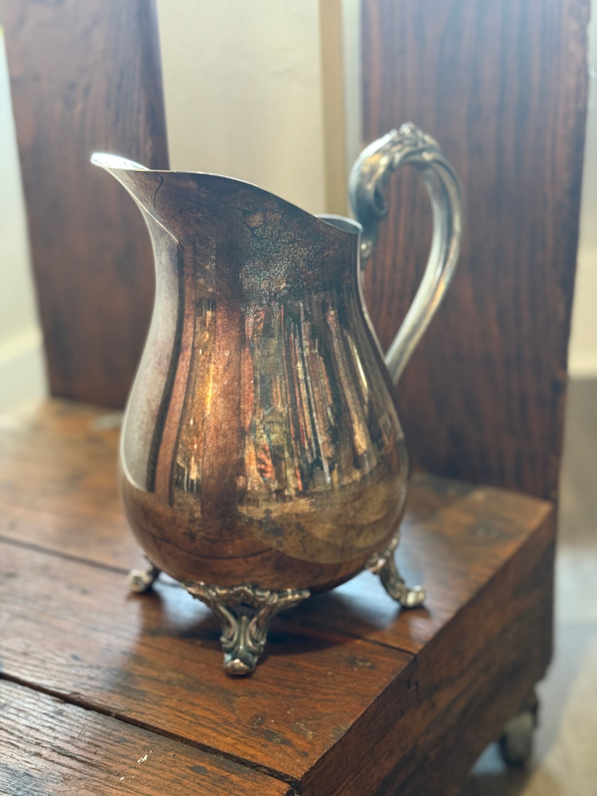 9" Silver Plated Water Pitcher