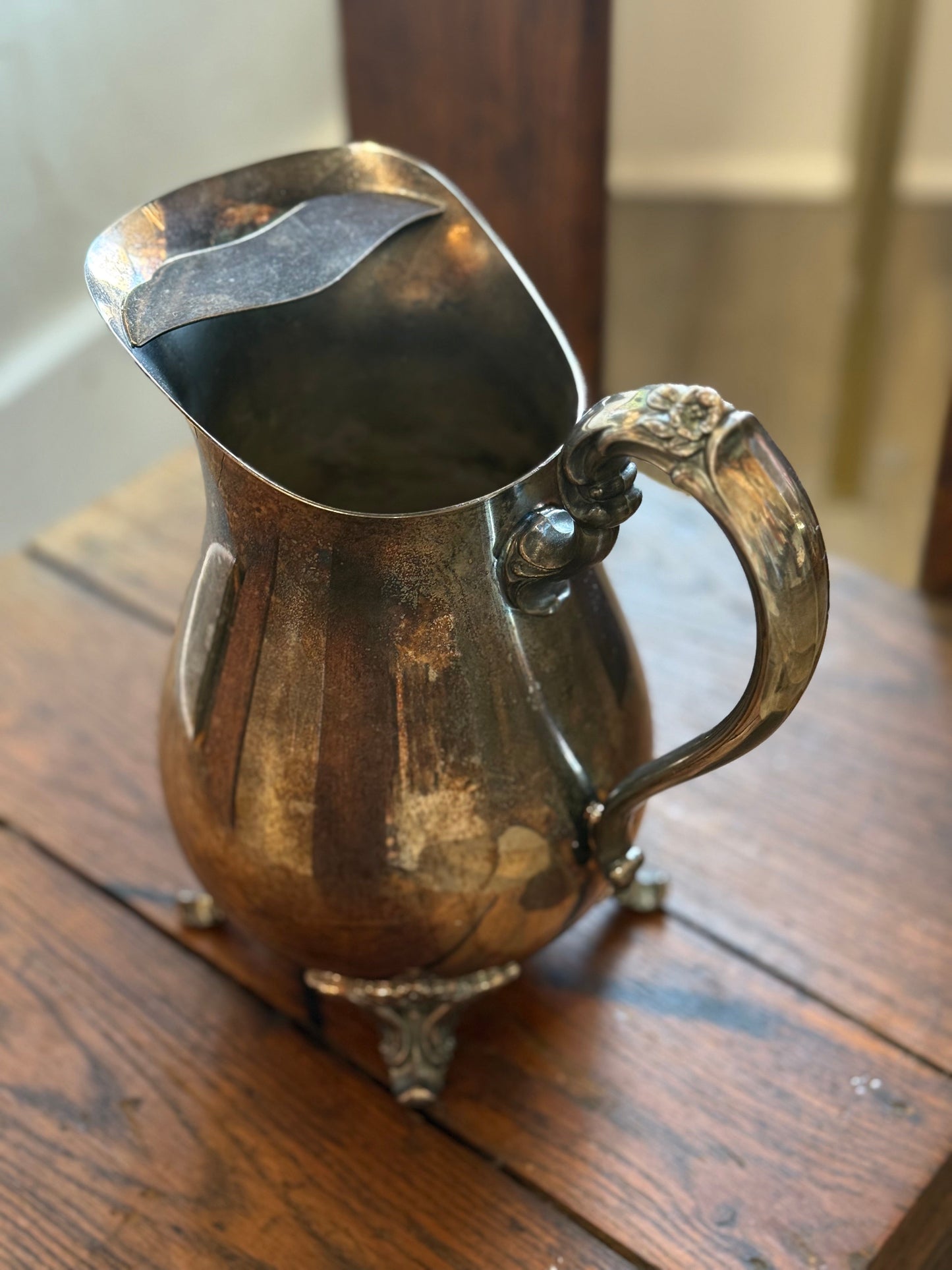 9" Silver Plated Water Pitcher