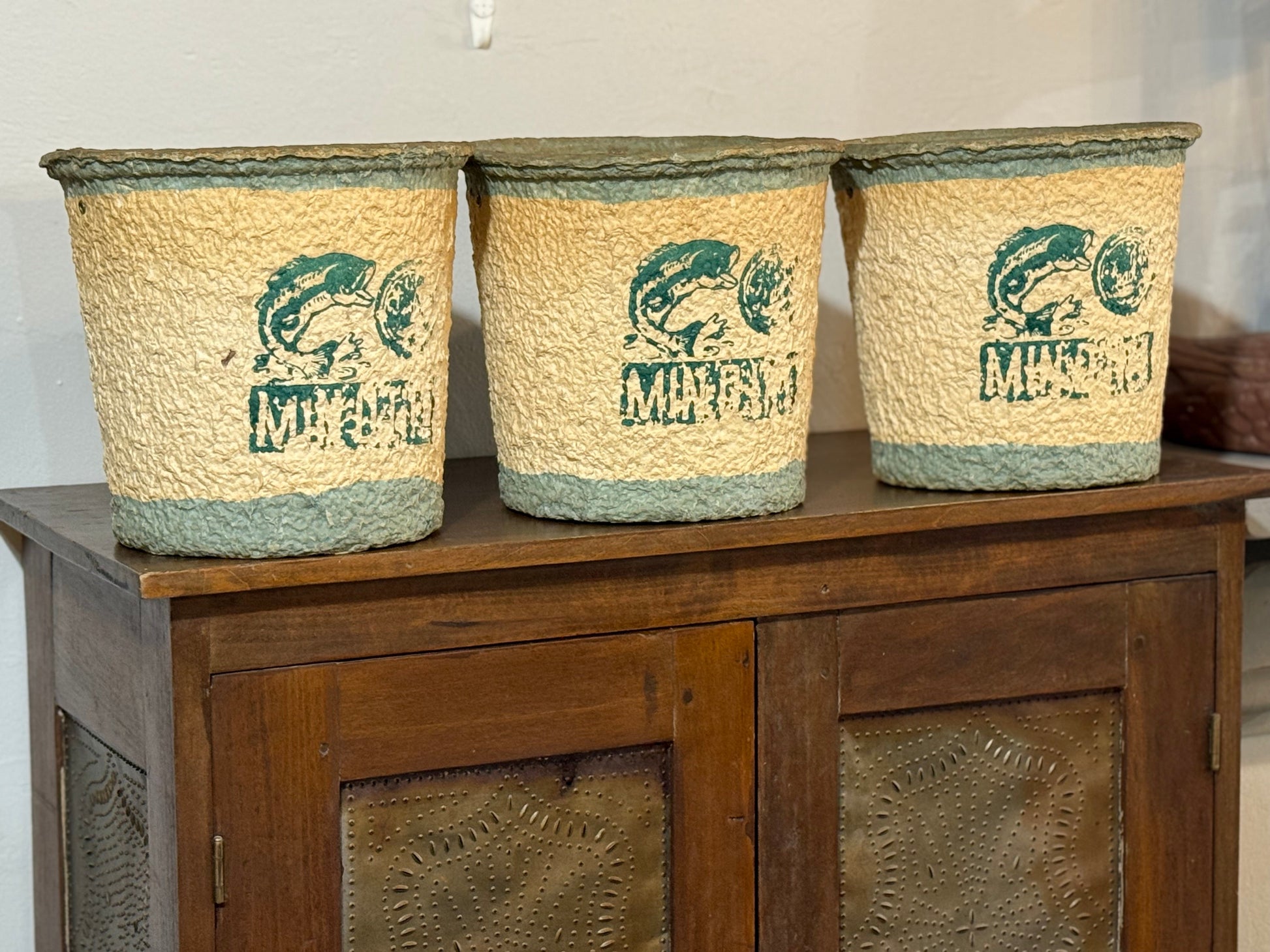 Vintage Fish Bait Buckets