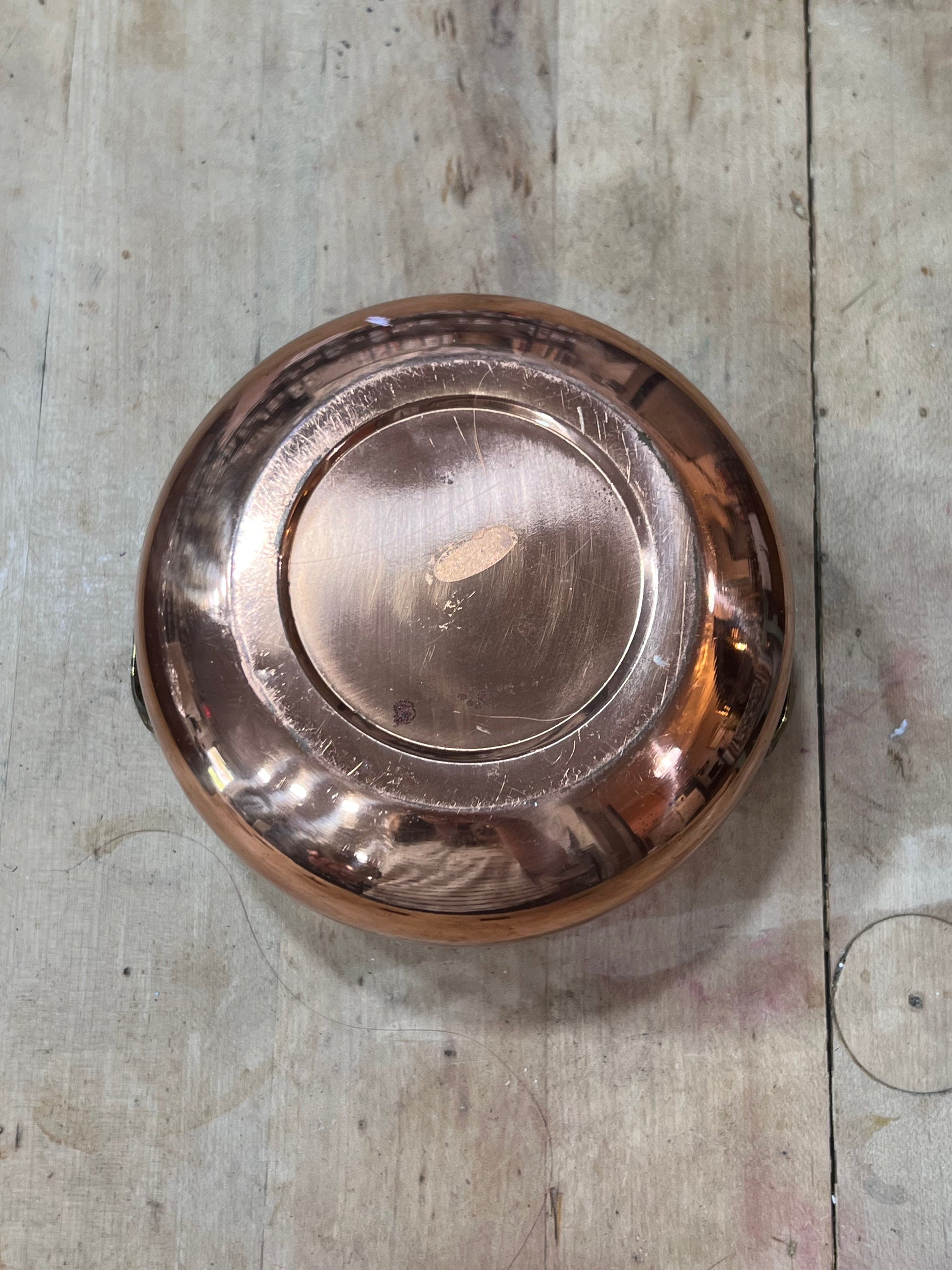 Small Copper Bowl with Handles