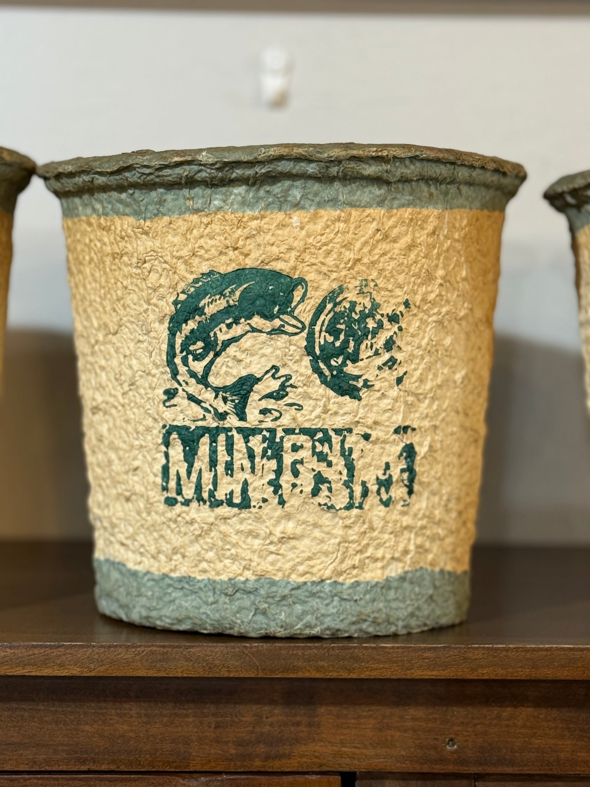 Vintage Fish Bait Buckets