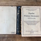 1927 - The New Popular Pocket Webster Dictionary Book