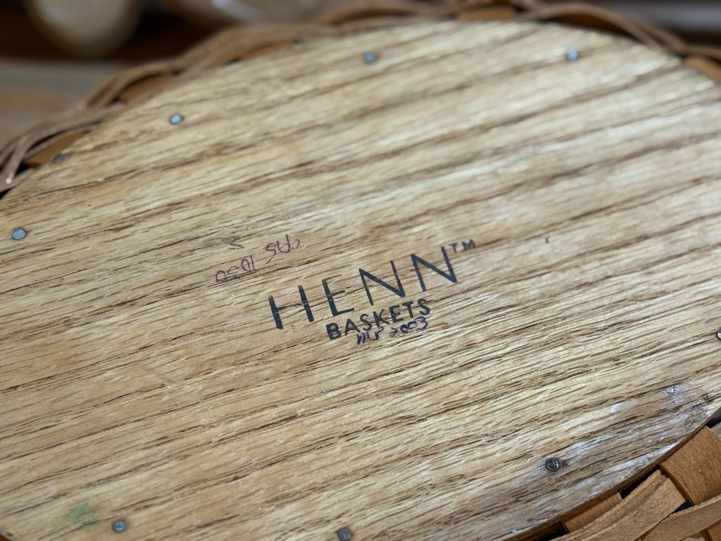 Vintage Henn Oval Basket