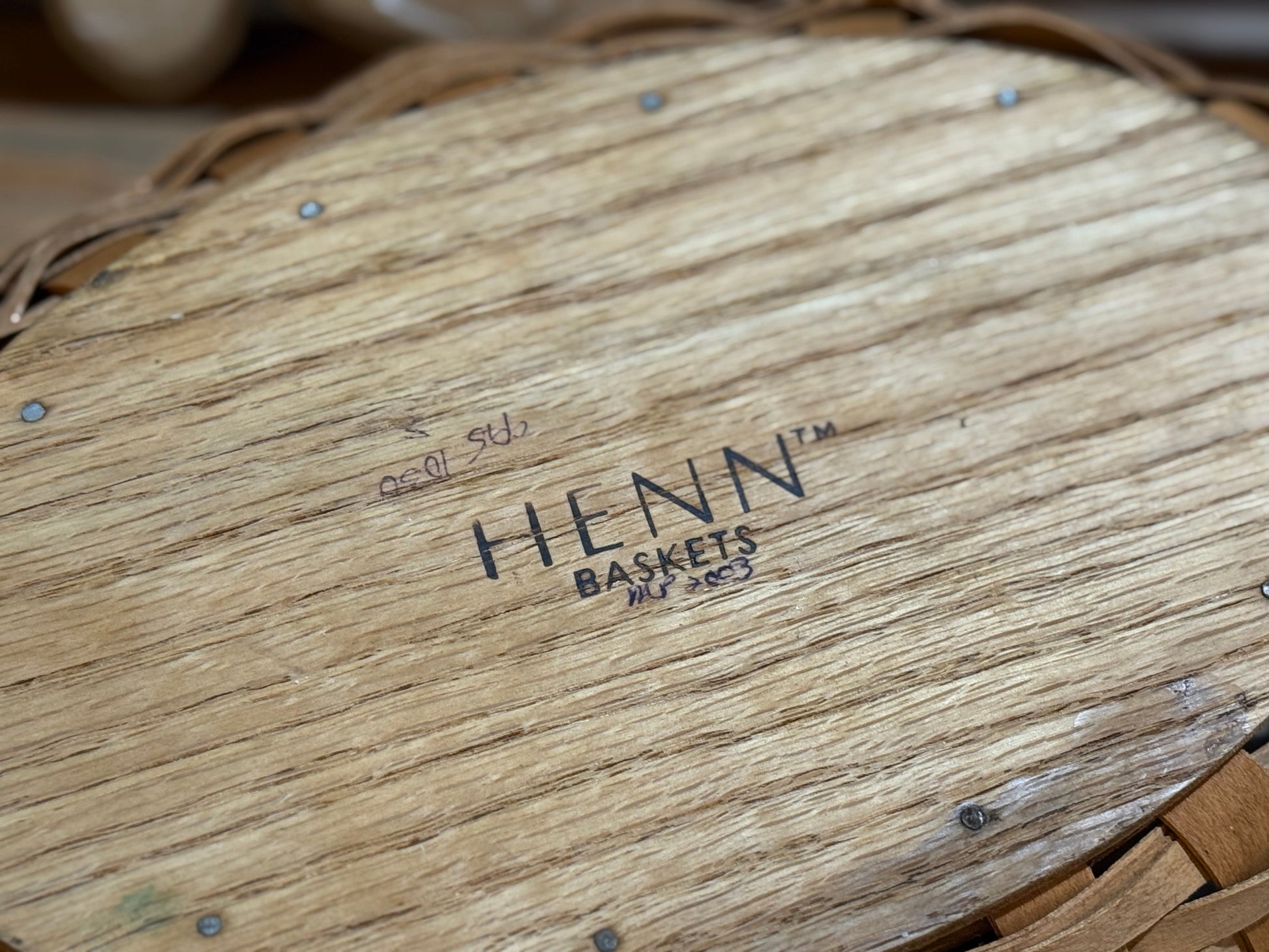 Vintage Henn Oval Basket