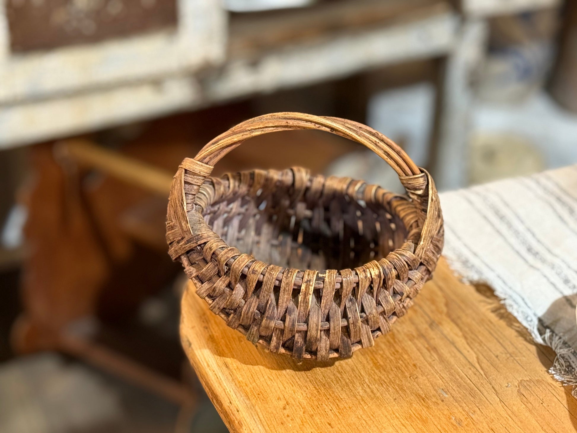 Small Vintage Gathering Basket