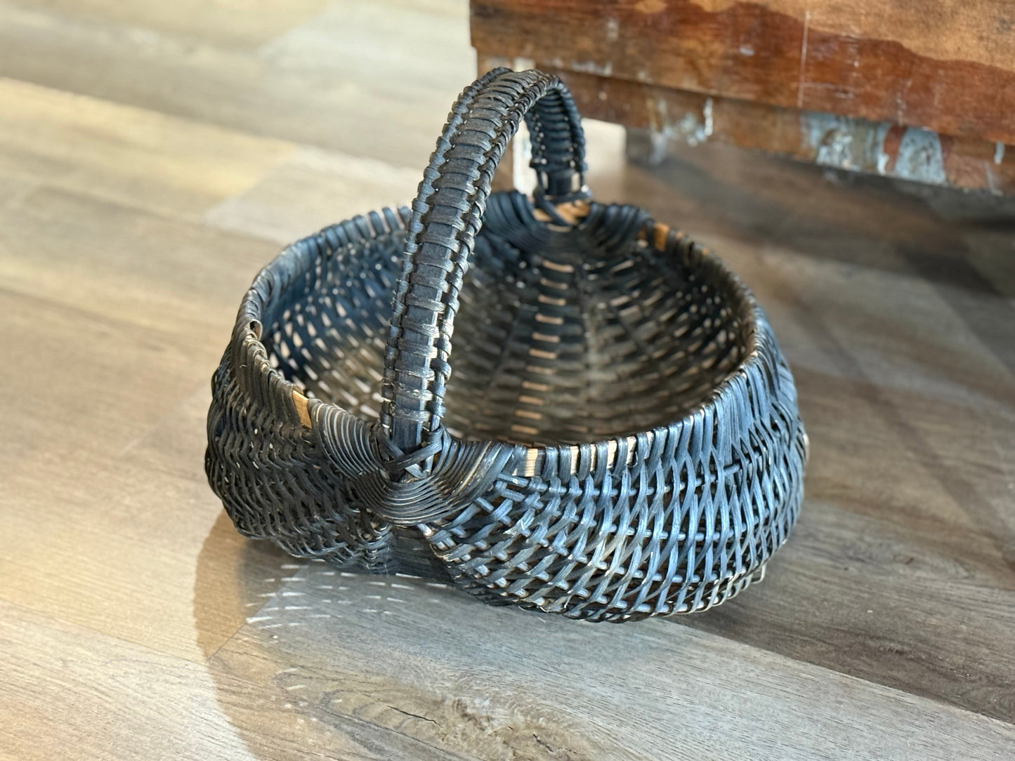 Dark Colored Handmade Basket