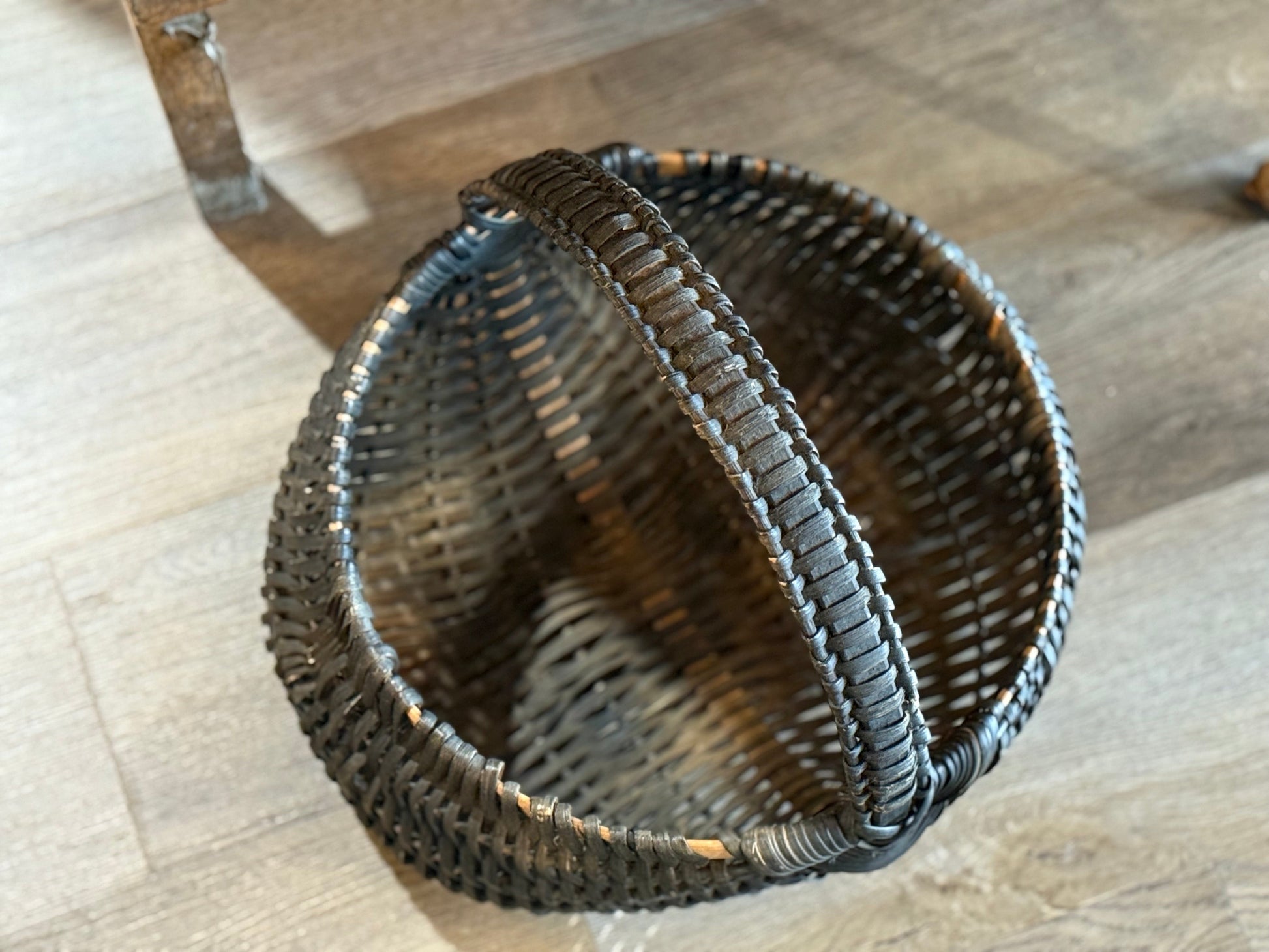 Dark Colored Handmade Basket