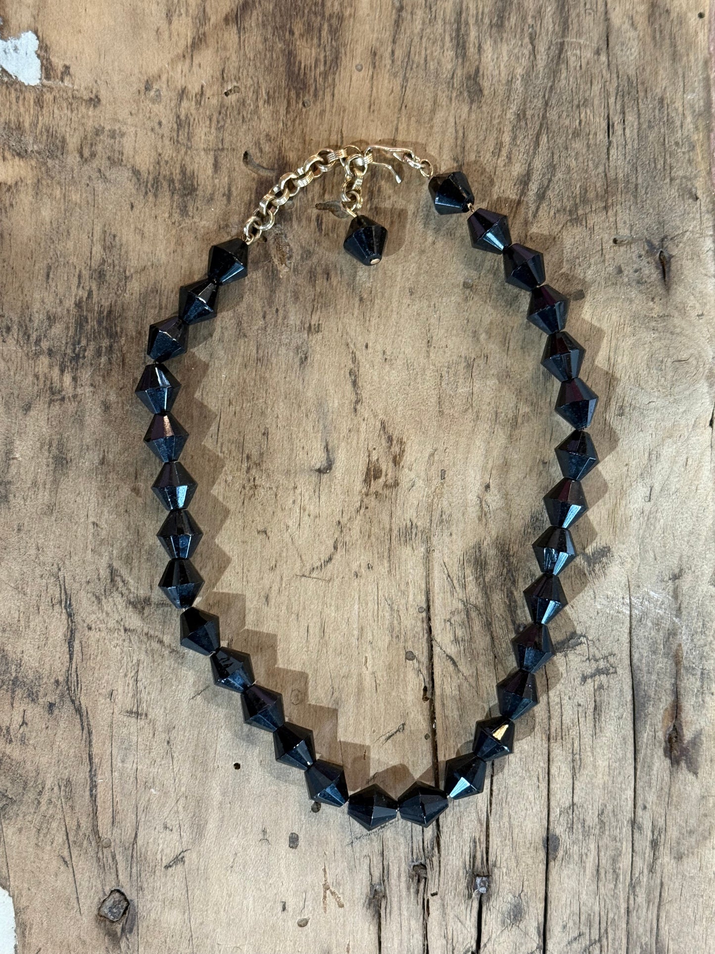 8"Vintage Black Necklace