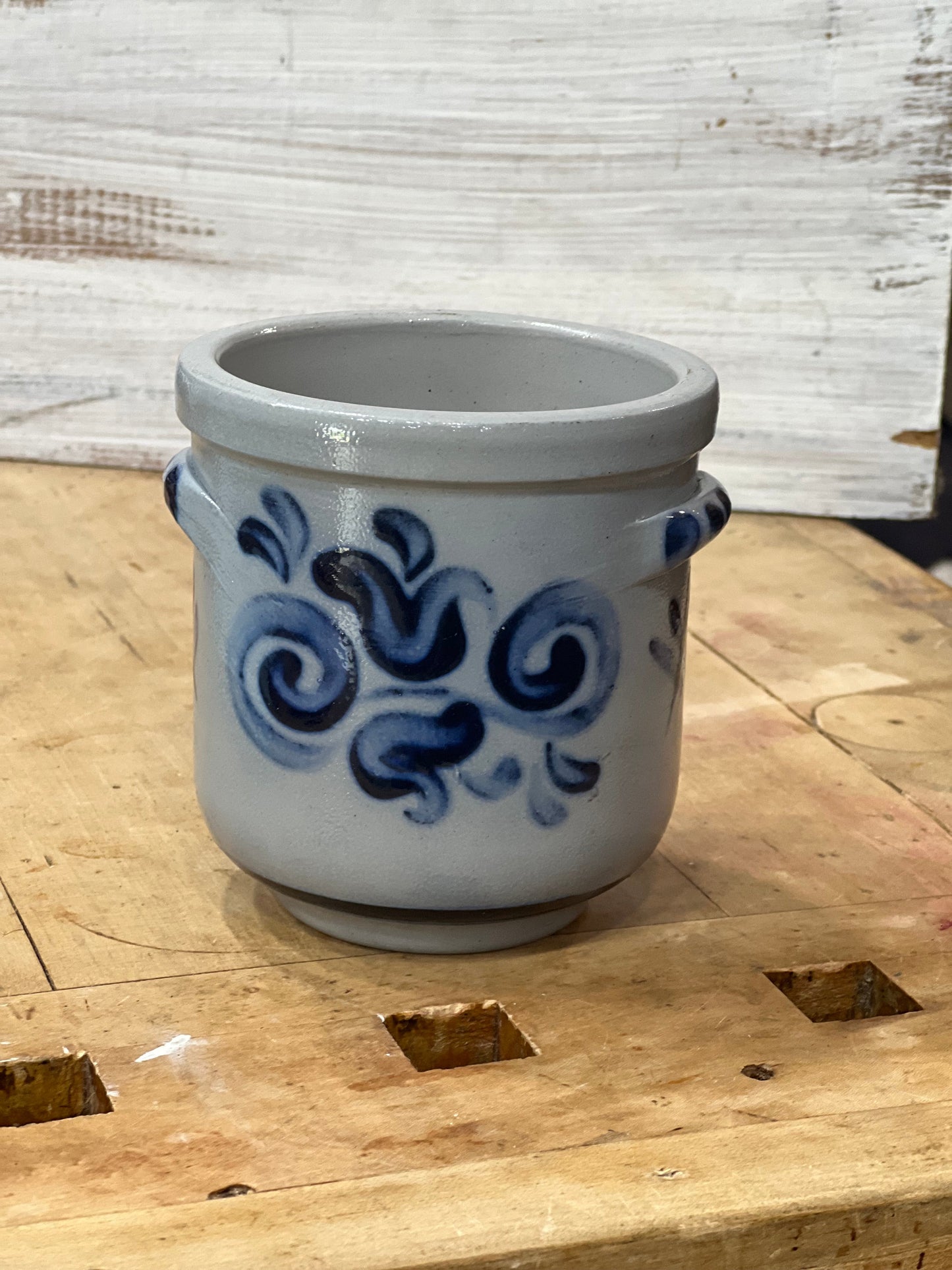 Cobalt Blue Stoneware Crock