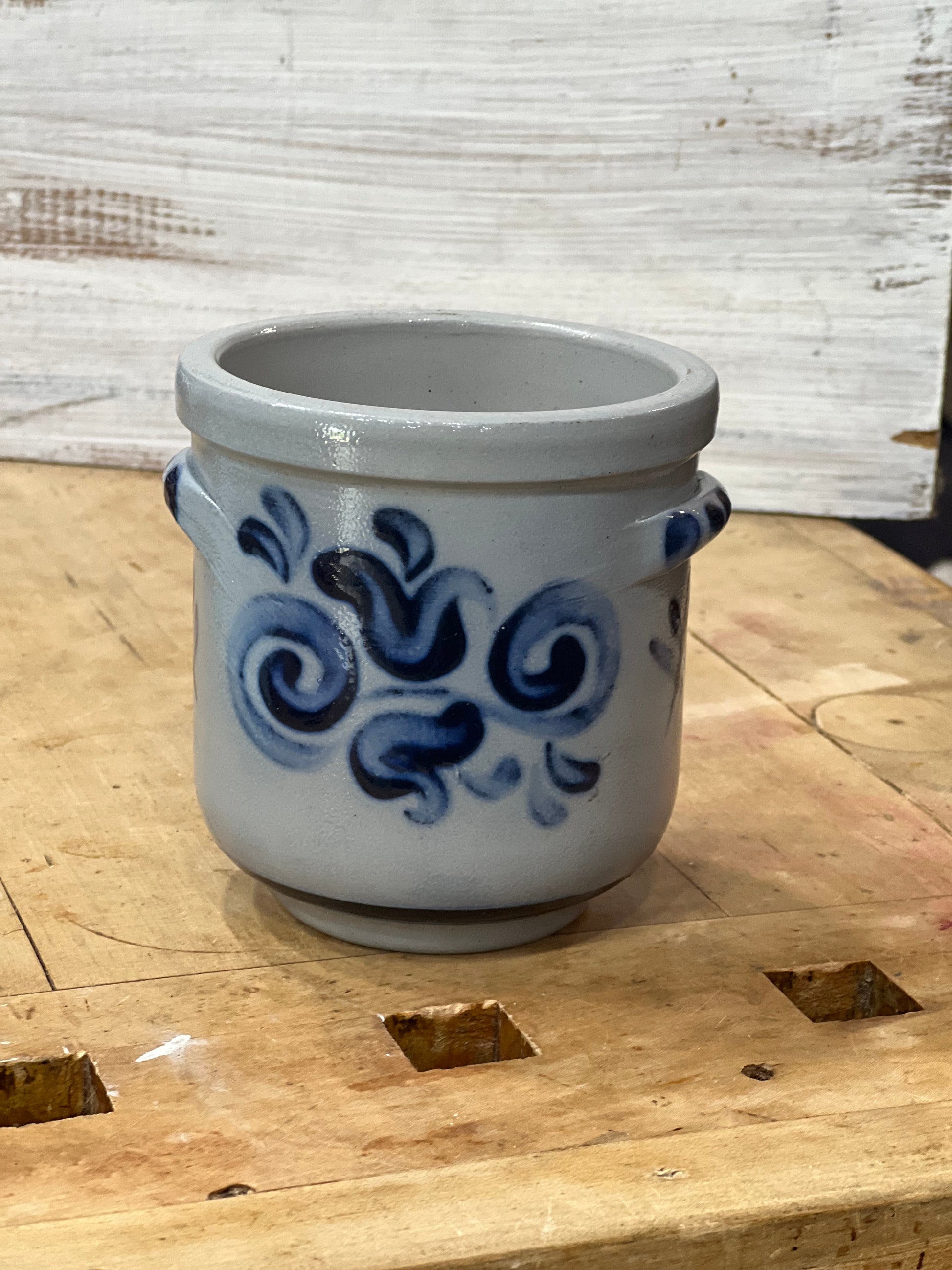 Cobalt Blue Stoneware Crock