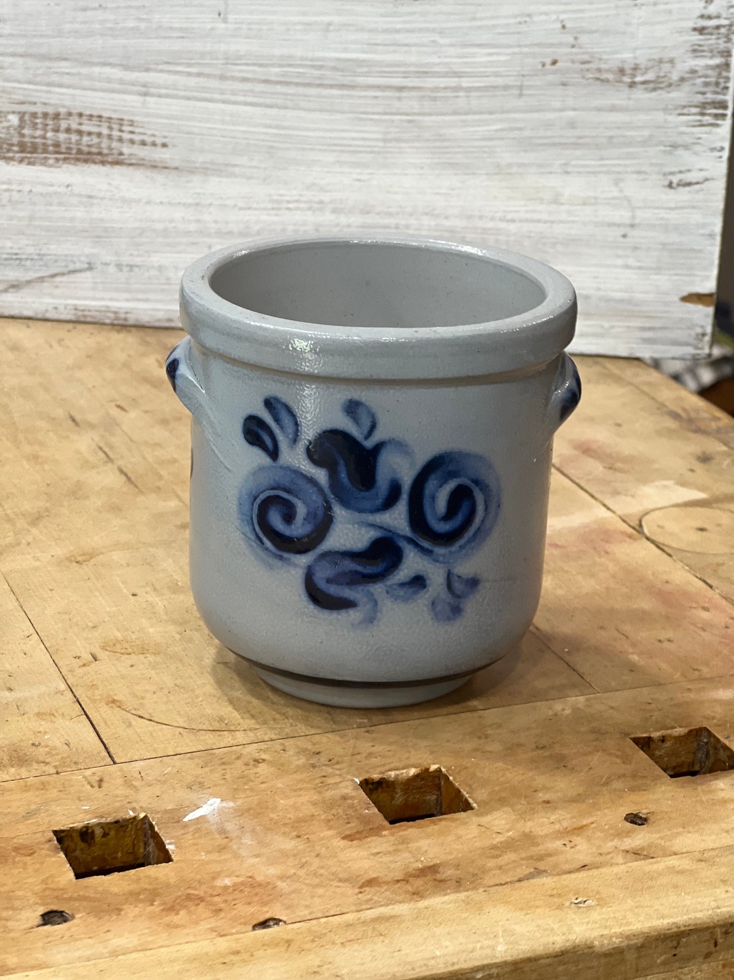 Cobalt Blue Stoneware Crock