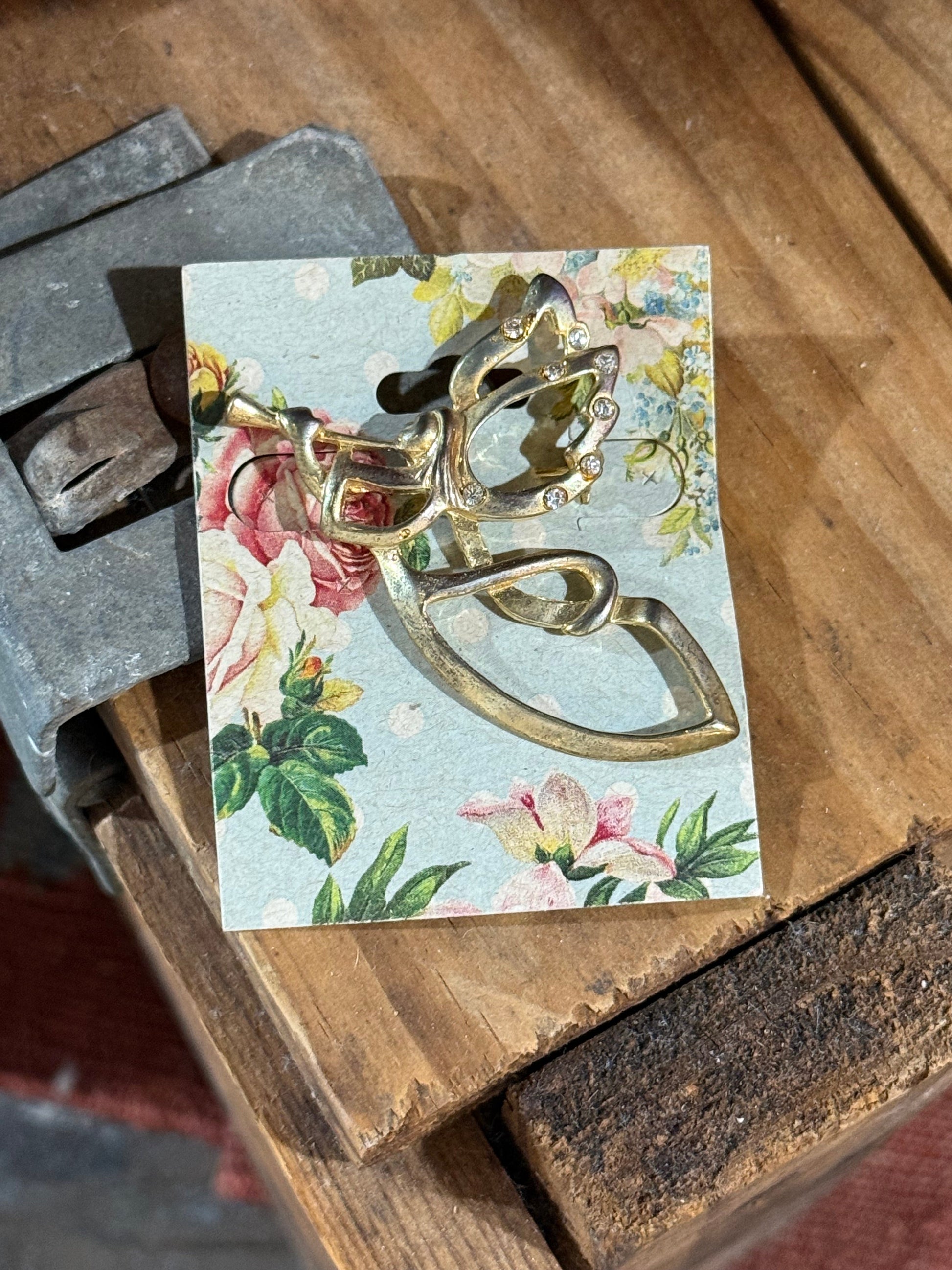 Vintage Gold-Tone Angel Brooch