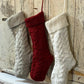 18" Cable Knit Christmas Stocking