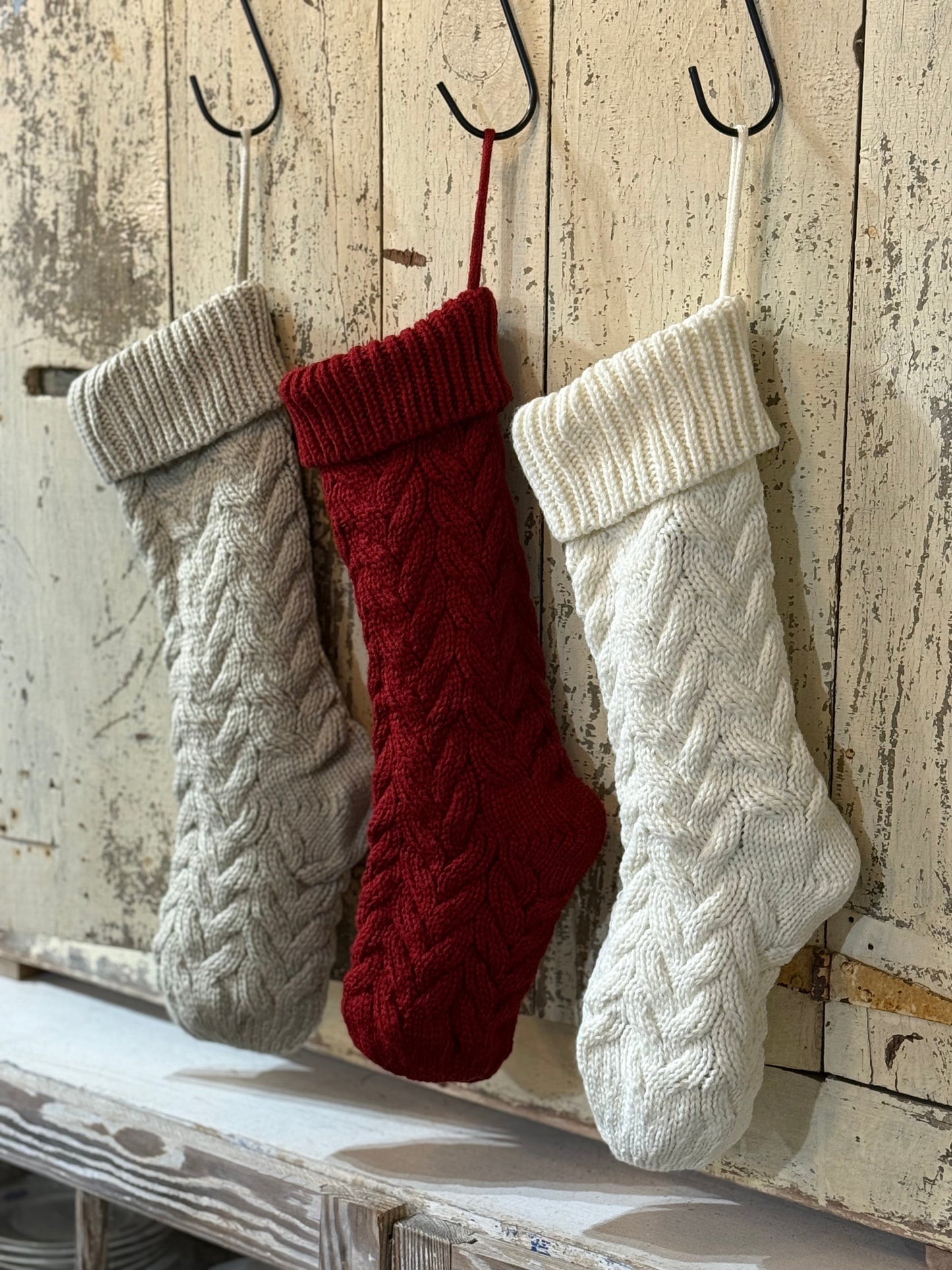 18" Cable Knit Christmas Stocking