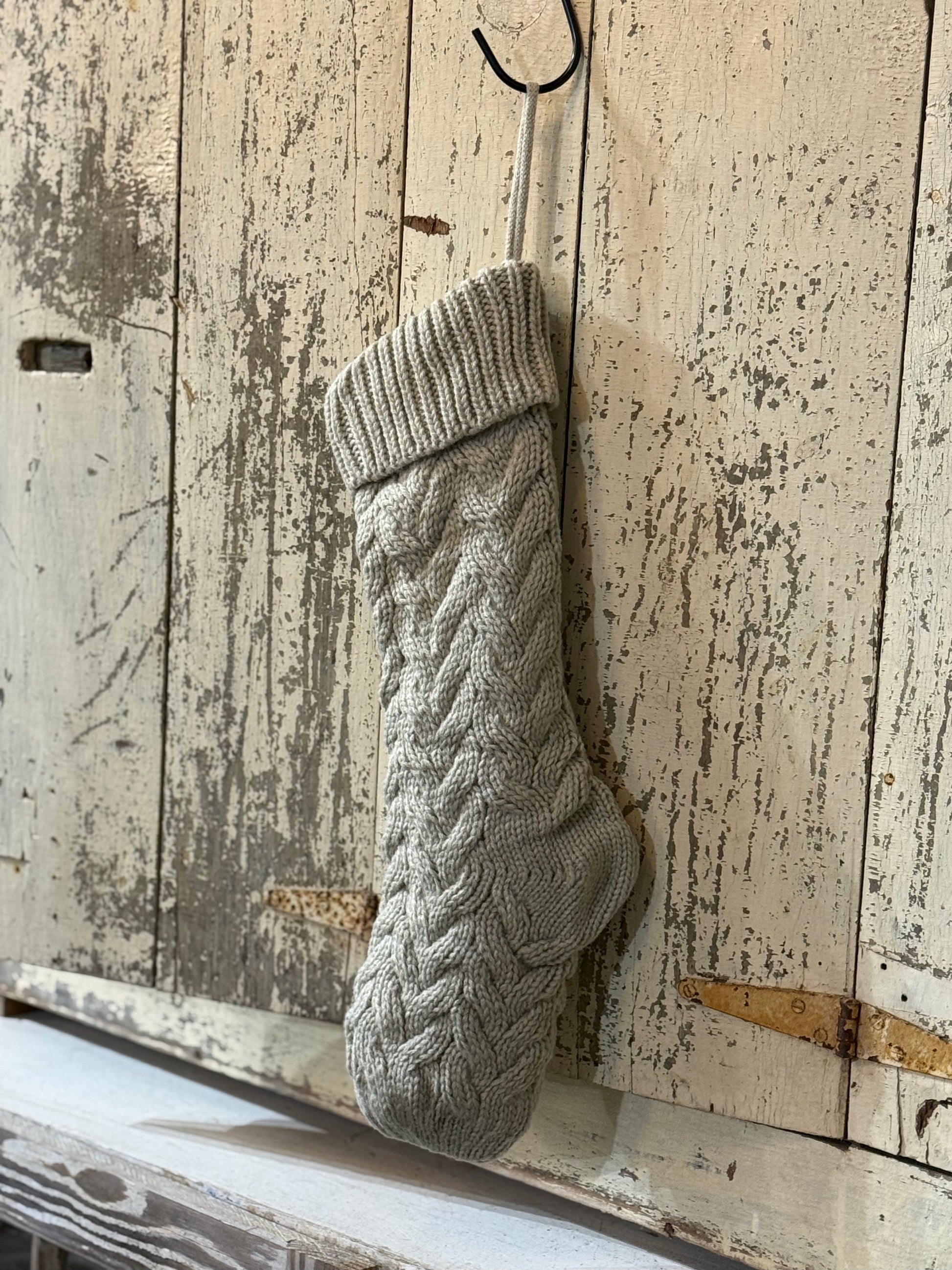 18" Cable Knit Christmas Stocking
