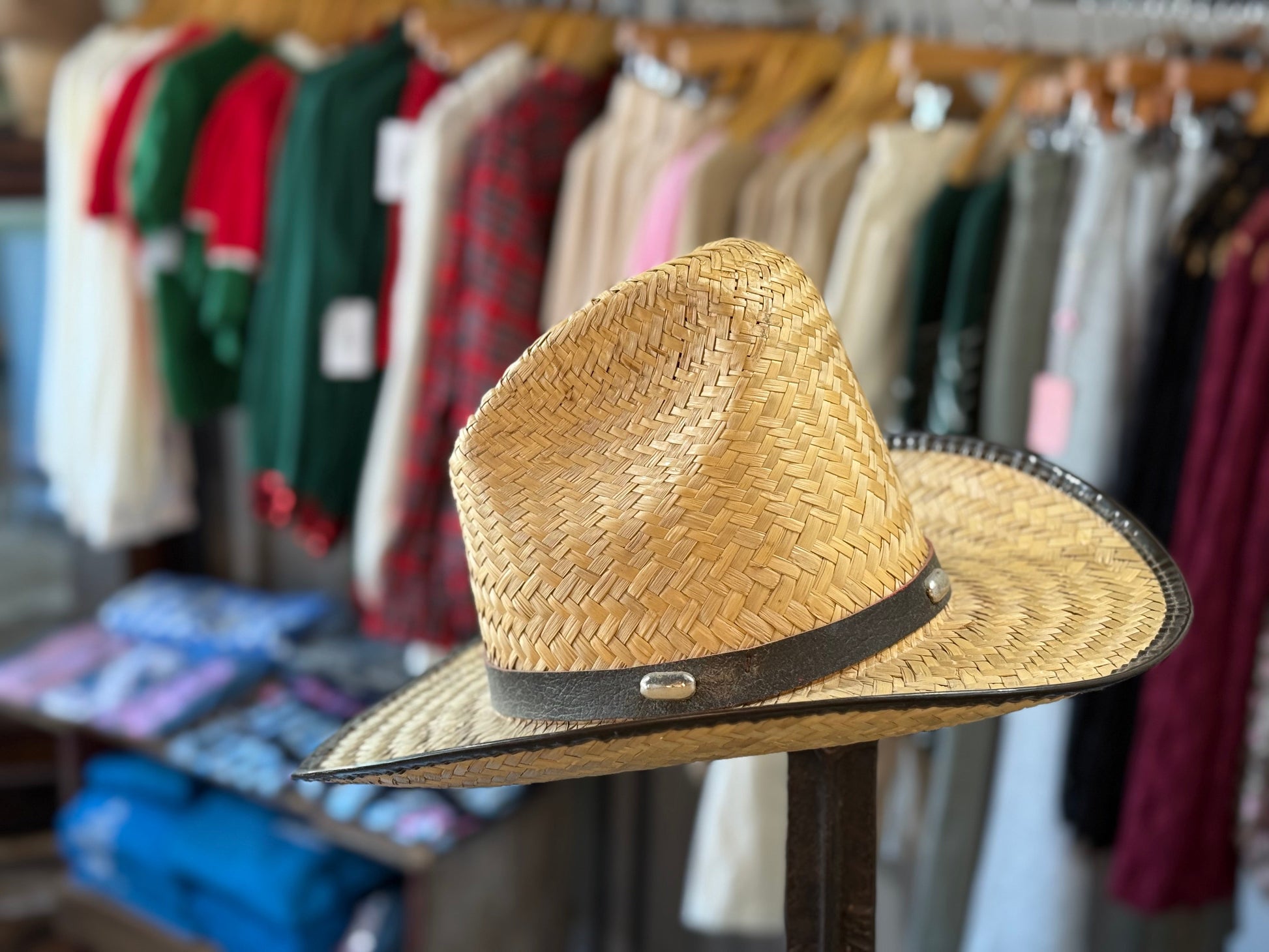 Straw Hat w/ Leather band