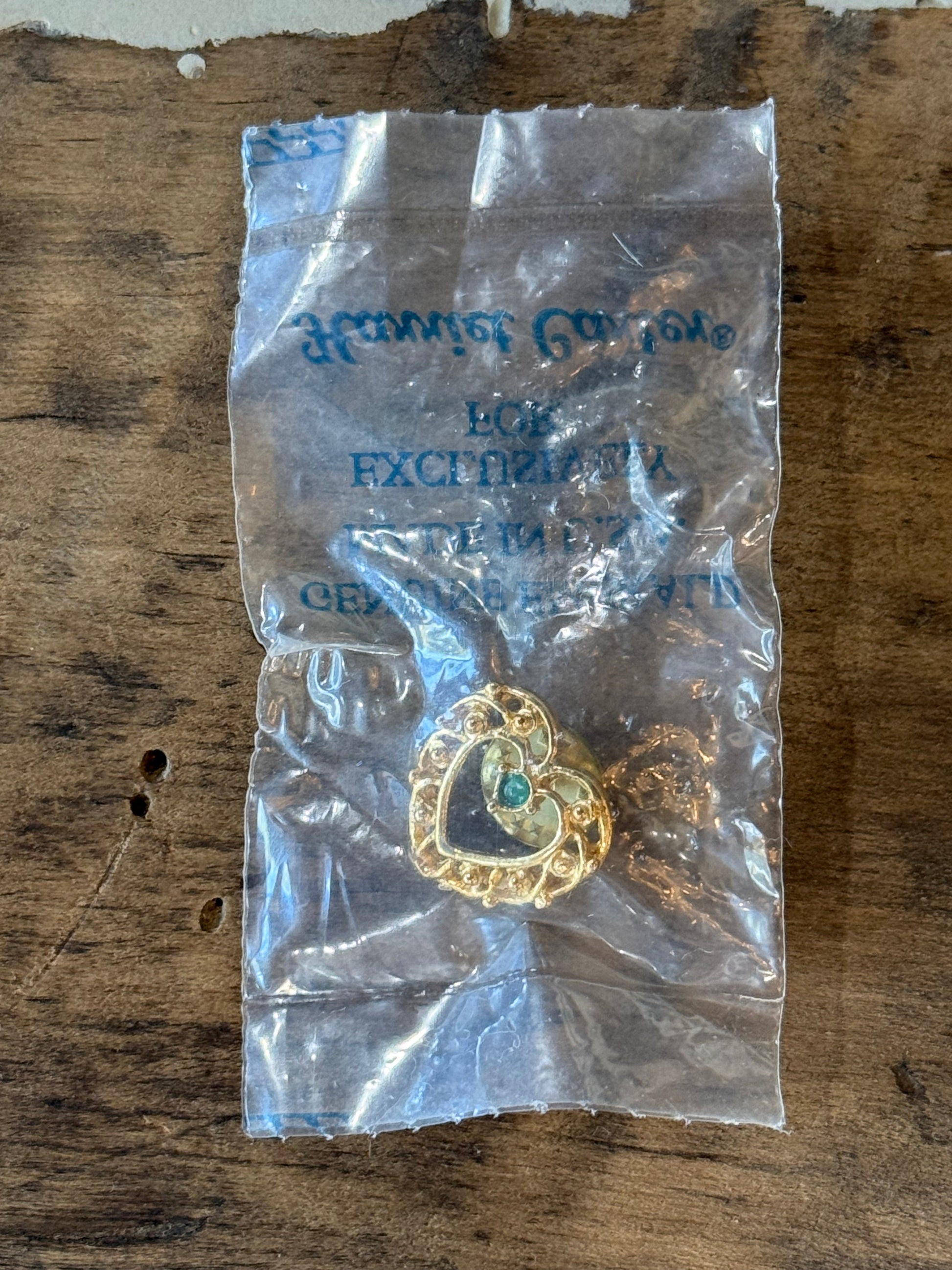 Harriet Carter Emerald Heart Pin