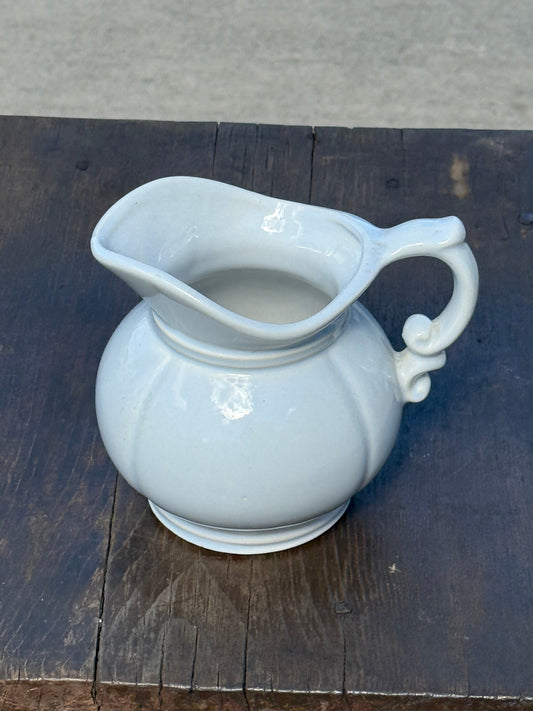 Small McCoy White Fluted Pitcher