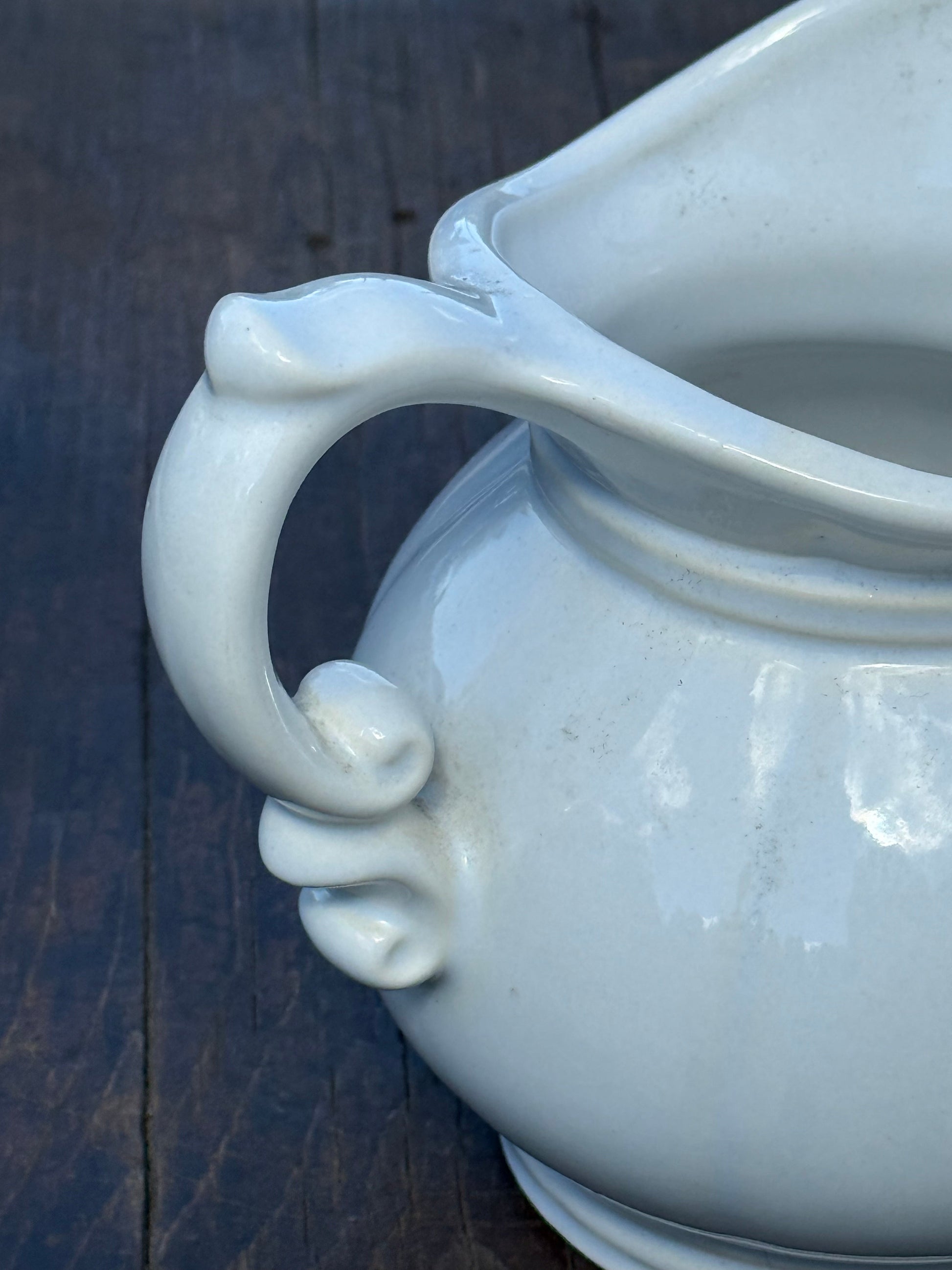 Small McCoy White Fluted Pitcher