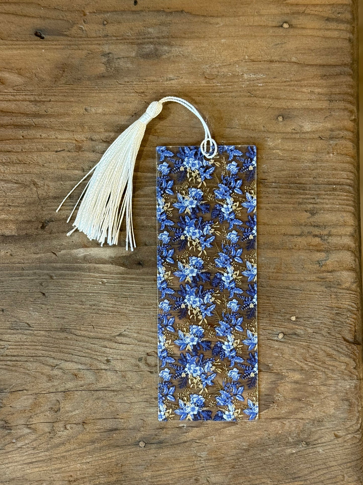 Bookmark with Tassel Floral Bouquet