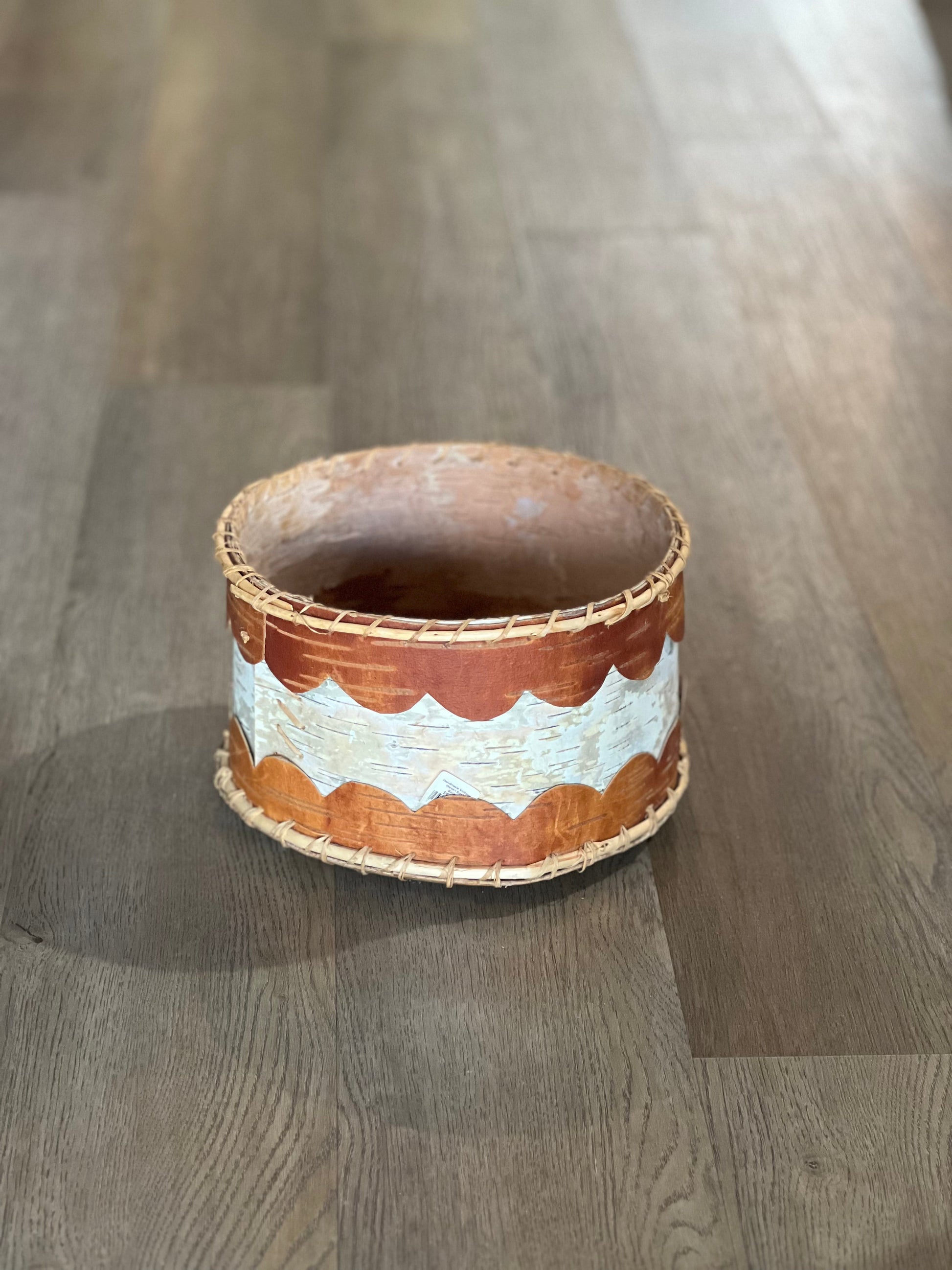 Handmade Vintage Woven Birch Basket Highway 127 Yard Sale